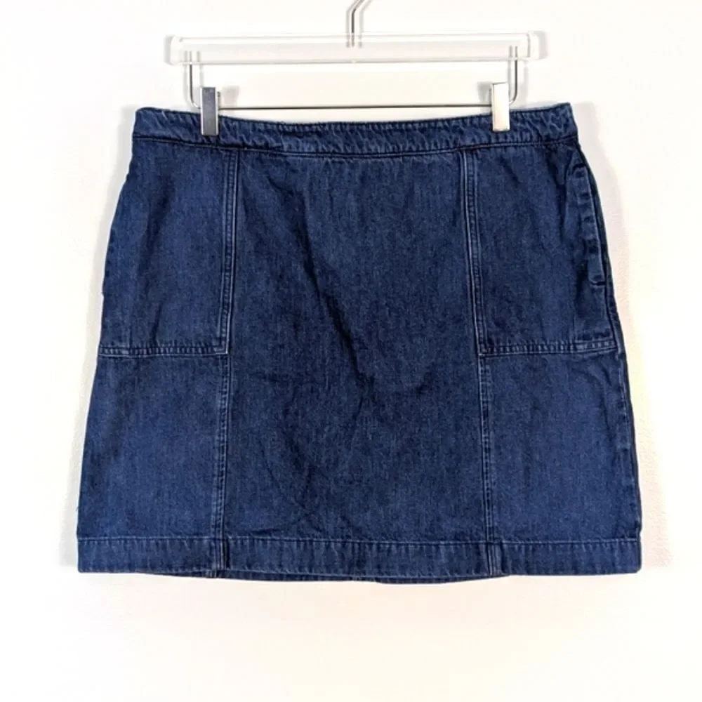 Boden Blue Denim Mini Skirt Women's Plus 14